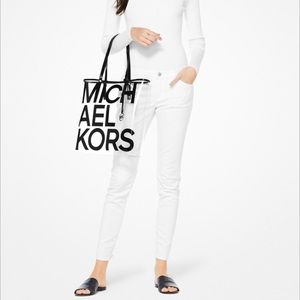 Michael Kors clear tote black purse north south